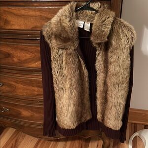 Cozy Faux Fur Teddy Jacket in Brown